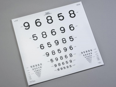 Edtrs Numbers LEA Symbols® ETDRS Translucent Distance Chart (10 Feet, 3 Meters) from ...